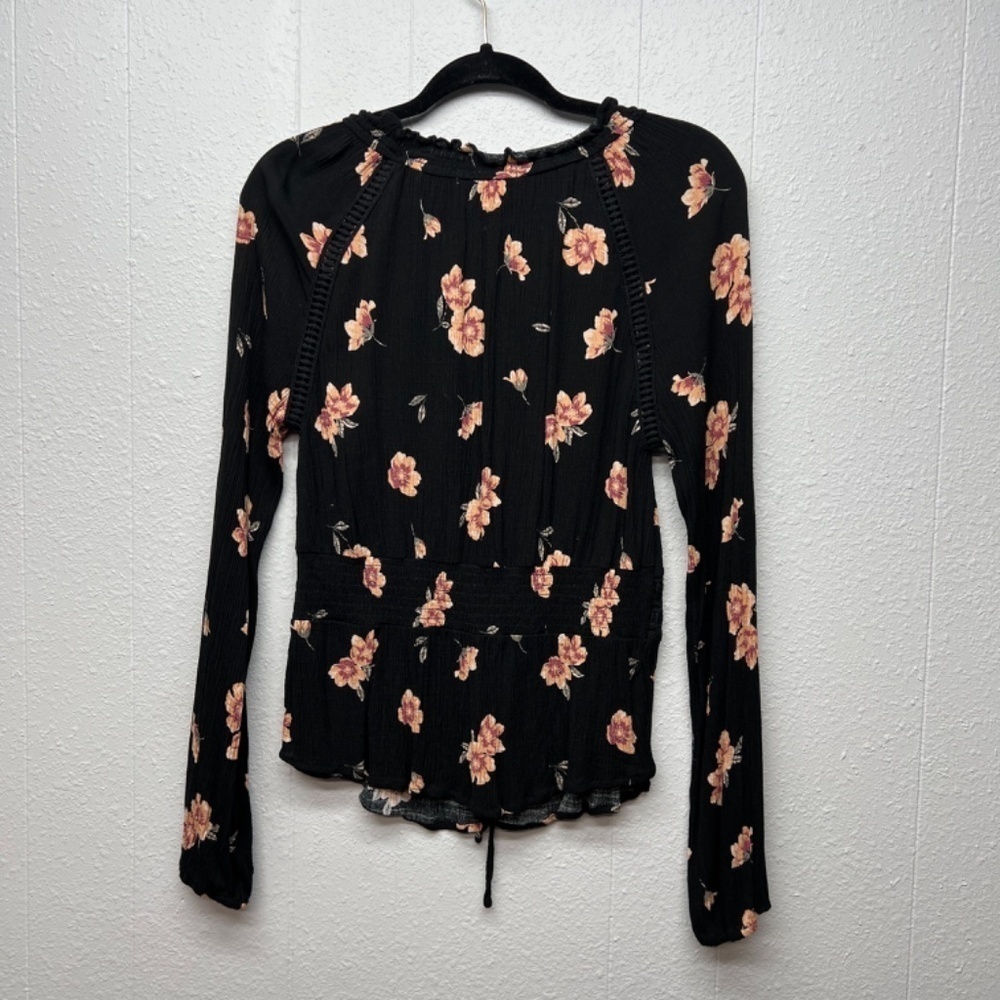 American Rag Floral Puff Sleeve Womens Top Medium Cottagecore Bohemian Fairygoth - Picture 6 of 10